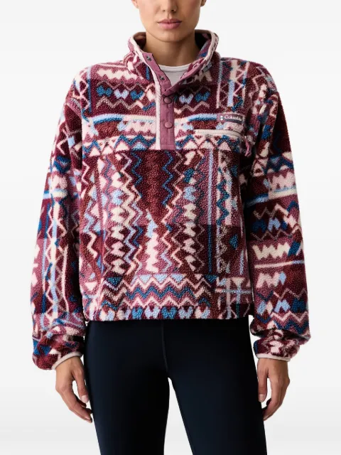 Columbia Helvetia geometric-print fleece sweater Pink 2098501