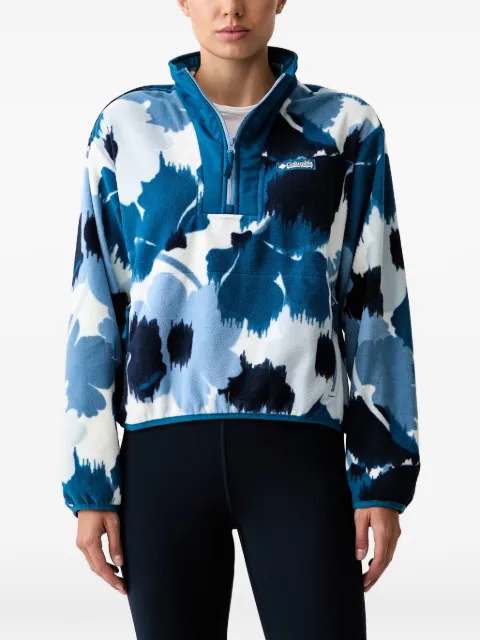 Columbia Sequoia Grove floral-print quarter-zip sweatshirt Blue 2173781