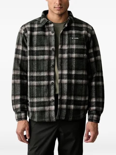 Columbia check-pattern patch-pocket jacket Green 2173651
