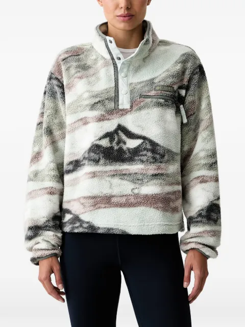 Columbia Helvetia II mountain-print fleece sweater Green 2098501