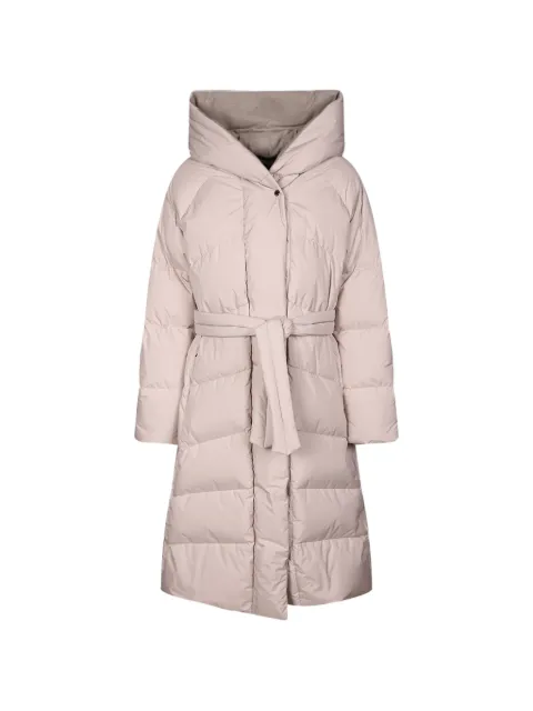 Moorer belted hooded puffer jacket Pink MODGI101154
