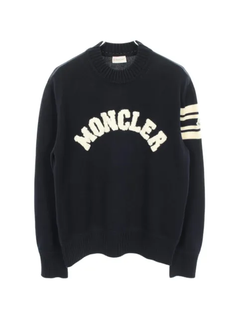Moncler Vintage 2010s logo sweater Blue 1083559