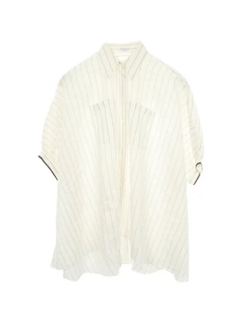 Brunello Cucinelli Vintage 2010s striped short-sleeve shirt Neutrals 1095195