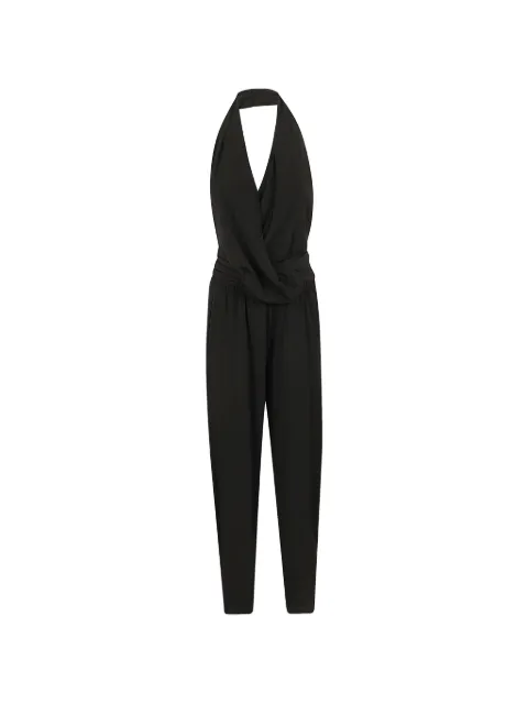 THE ANDAMANE Astra halterneck draped jumpsuit Black T200124ATJP199