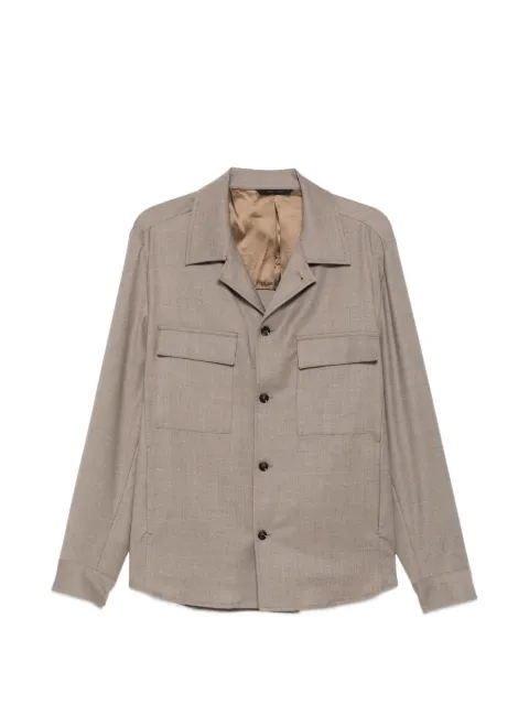 Briglia 1949 John flap-pocket button-up shirt jacket Neutrals 400120B