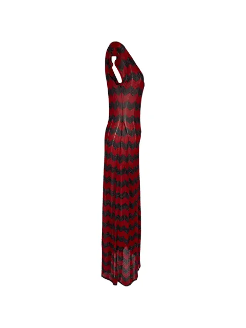 Missoni Pre-Owned Chevron maxi dress Red RFCPUGBCL785040W