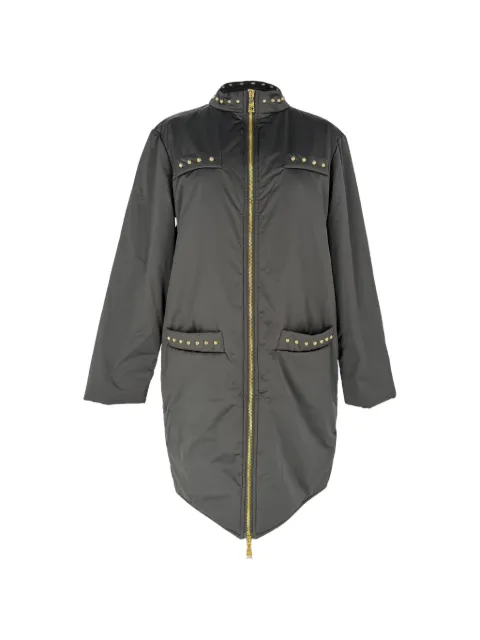 Moschino Pre-Owned studded zip-up coat Black RFCPUGBCL782953W
