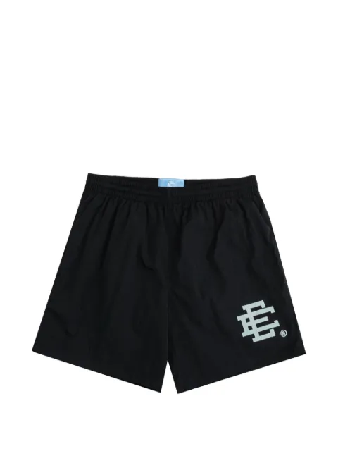 ERIC EMANUEL logo-print drawstring swim shorts Black EETRUNKBLKSLV