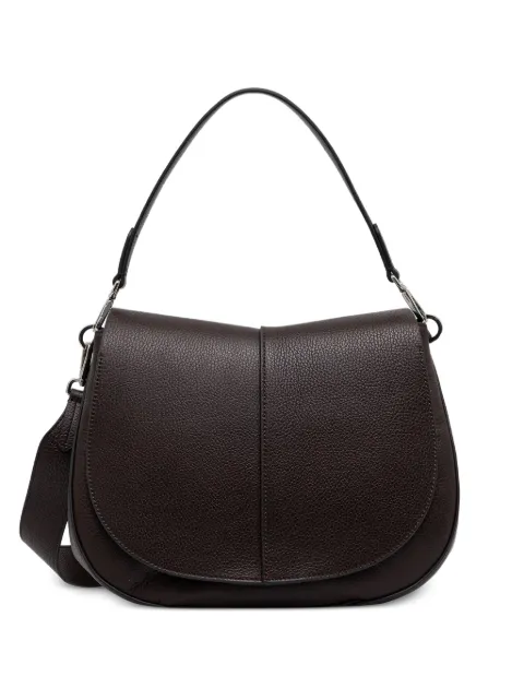 GIANNI CHIARINI Helena Round grained-leather shoulder bag Brown BS9037COMMGRN