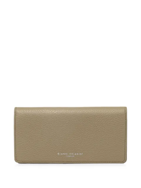 GIANNI CHIARINI large grained-leather wallet Neutrals PF5041GRN