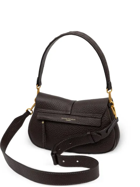GIANNI CHIARINI medium Helena Round pebbled-leather shoulder bag Brown BS12718RNG