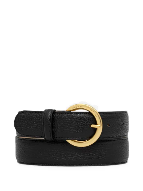 GIANNI CHIARINI pebbled-leather belt Black CNK00958GRN