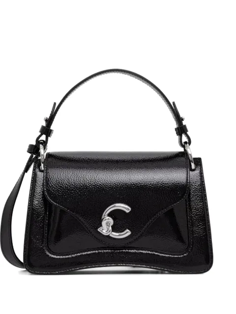 Coccinelle C-logo patent leather tote bag Black E1V9Q180201