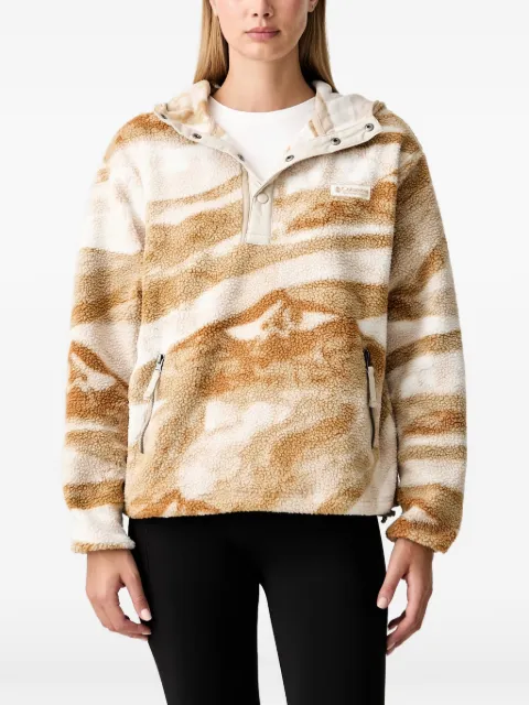 Columbia Helvetia mountain-print fleece hoodie Neutrals 2098481