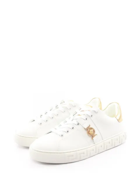 Versace Pre-Owned 2020s logo-plaque sneakers White 1097370