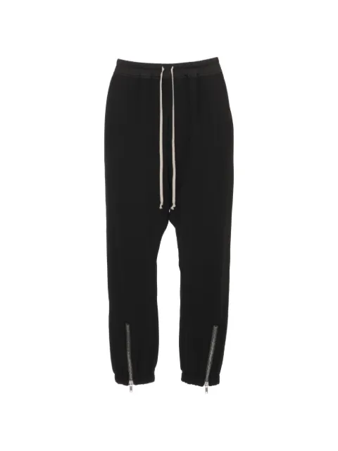 Rick Owens drawstring zipped-cuff track pants Black RU02F4331JSV09