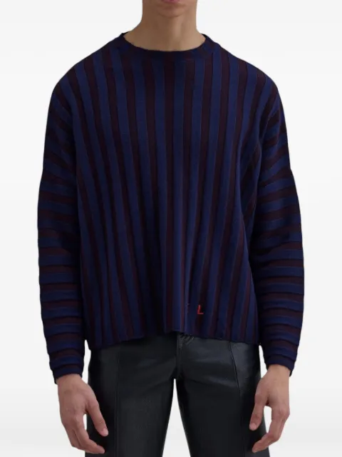 Eckhaus Latta Keyboard ribbed-knit sweater Blue 8026ELPF26P
