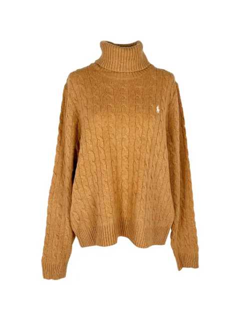 Ralph Lauren Vintage cable-knit turtleneck sweater Neutrals RFCPUGBCL781887W
