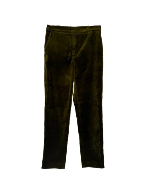Max Mara Straight-leg velvet trousers Green RFCPUGBCL782957W
