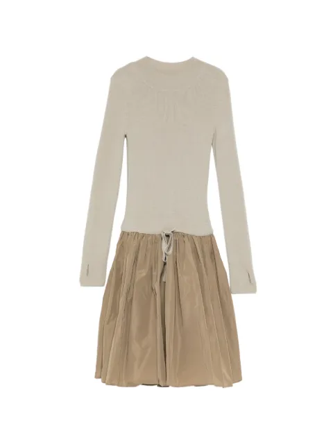 Kimhekim ribbed-knit flared dress Neutrals ZG3DS02BE