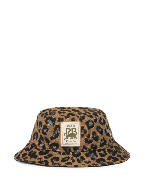 NEW ERA CAP leopard-print logo-patch bucket hat Neutrals 60897806