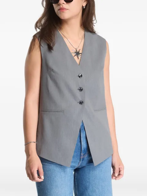 SAMSOE SAMSOE Satova button-fastening waistcoat Grey F26100120