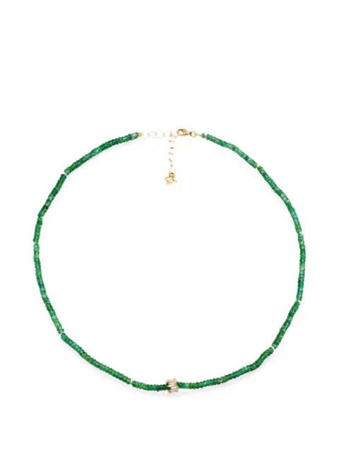 Suzanne Kalan Infinite emerald and diamond necklace Gold KOP313E