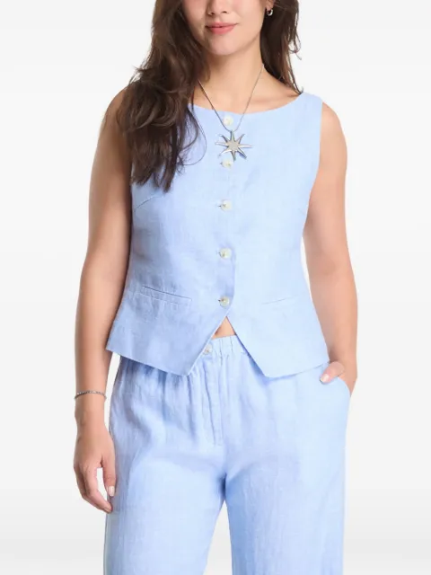 SAMSOE SAMSOE button-up sleeveless jacket Blue F26100108