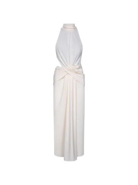 Johanna Ortiz Retro Drape maxi dress Neutrals PT04137