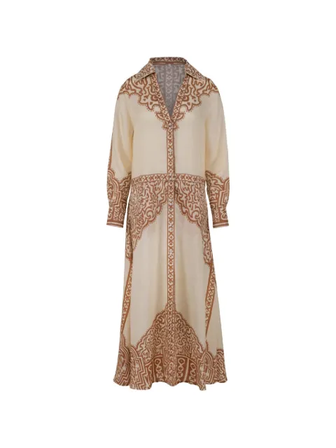 Johanna Ortiz Modern Markings maxi dress Neutrals PT04146