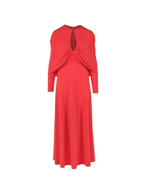 Johanna Ortiz Silent Solstice cape-detail maxi dress Red PT04044
