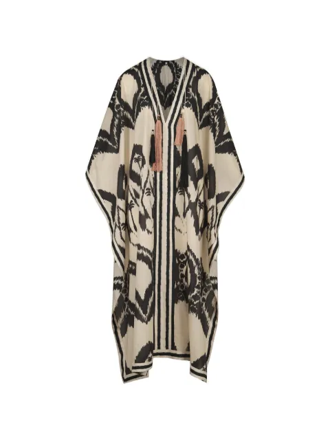 Johanna Ortiz The Wind Of Palms midi dress Neutrals PT04024