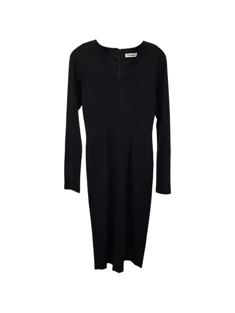 Jil Sander Pre-Owned scoop-neck long-sleeve dress Black NAPPUGBCL279708W