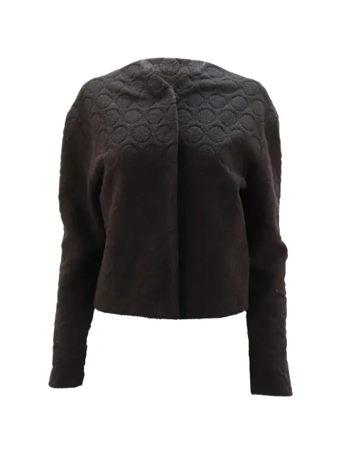 Marc Jacobs Vintage collarless textured jacket Black NAPPUGBCL098894W