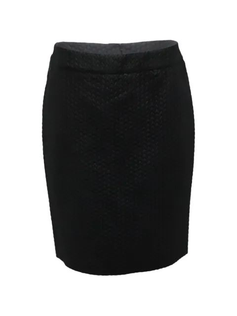 Emporio Armani Pre-Owned textured pencil skirt Black TONPUGBCL127471W