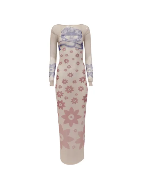 House of Aama La Sirene bodycon maxi dress Neutrals RFCPUUSCL785420W