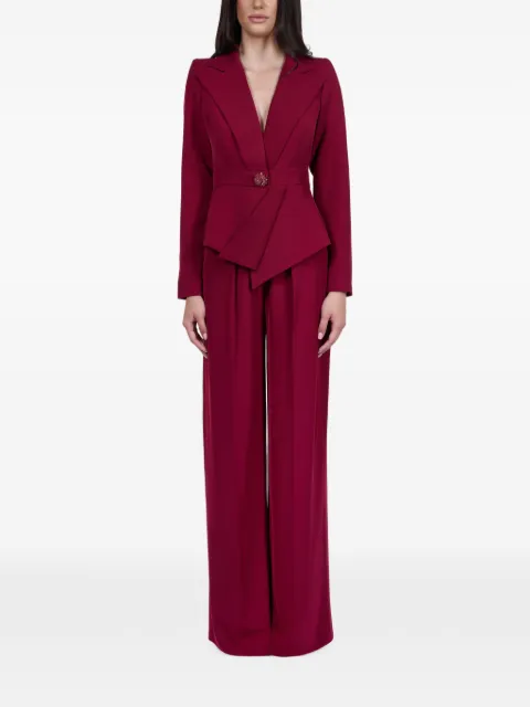 ARAFTU embellished peplum jumpsuit Red COJK1820726