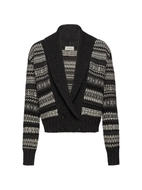 Magda Butrym patterned long-sleeve cardigan Grey 249726