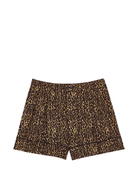 Saint Laurent leopard-print elasticated pajamas Brown A004DJY3L04