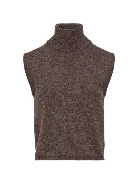 Magda Butrym roll-neck sleeveless top Brown 260726