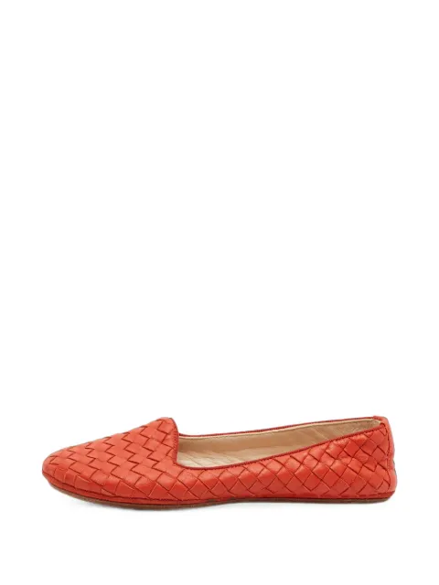 Bottega Veneta Pre-Owned Intrecciato ballet flats Orange 1404934