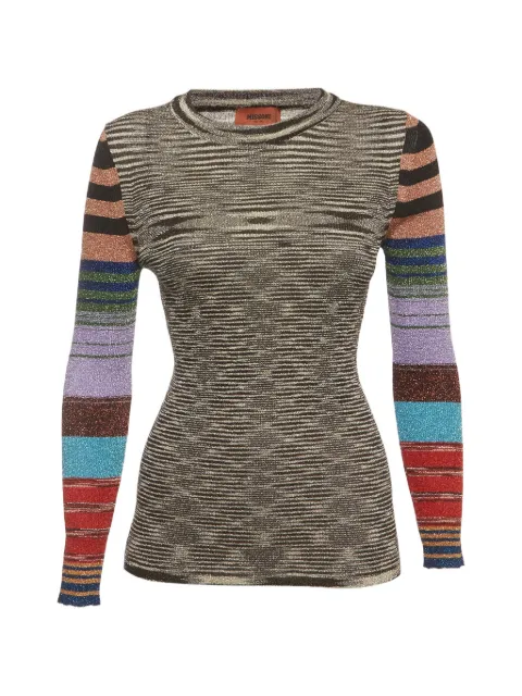 Missoni Pre-Owned striped long-sleeve top Grey 1404496