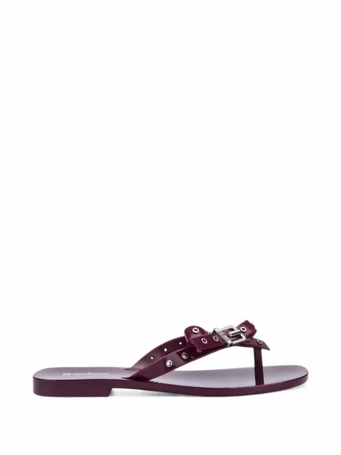 Melissa Harmonic Squared eyelet-embellished flip-flops Purple 37955
