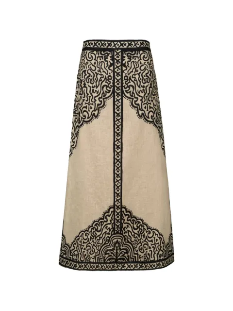 Johanna Ortiz Loose Horizon maxi skirt Neutrals PT04072