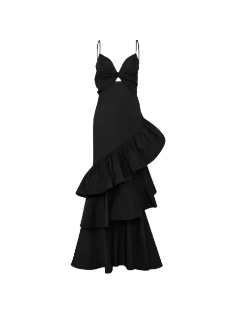 Johanna Ortiz Viva La Vida ruffled maxi dress Black PT04121