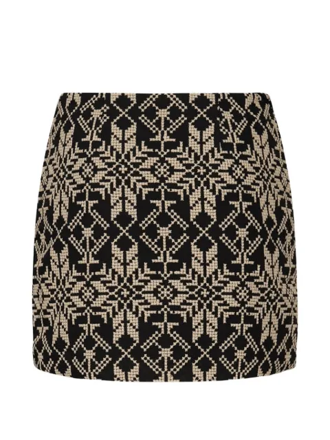 Johanna Ortiz Tapestry Of Love wrap mini skirt Black PT04134