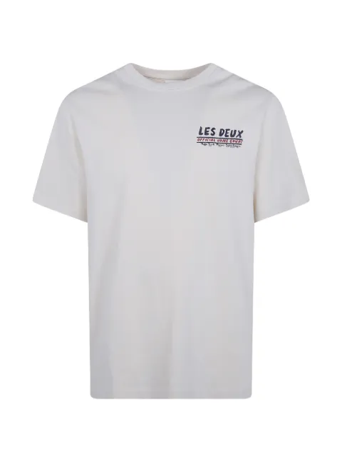 Les Deux Record graphic-print cotton T-shirt White 1002479
