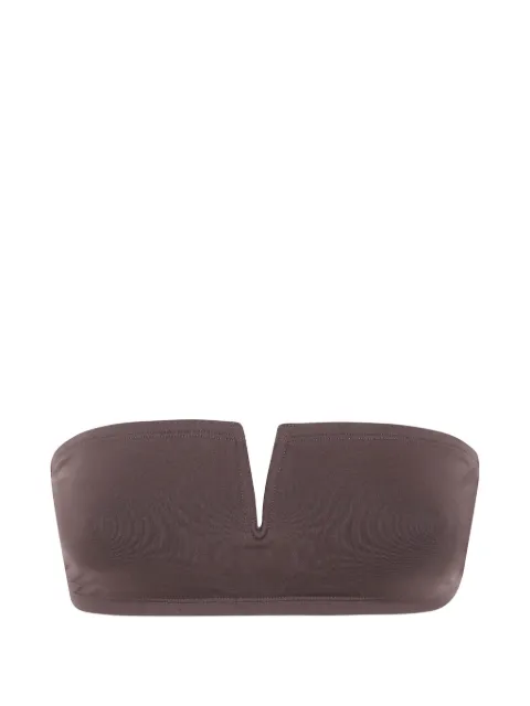 ERES Arcade V-neck bandeau bikini top Brown 032631