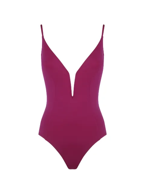 ERES Galbe plunging V-neck swimsuit Pink 012644