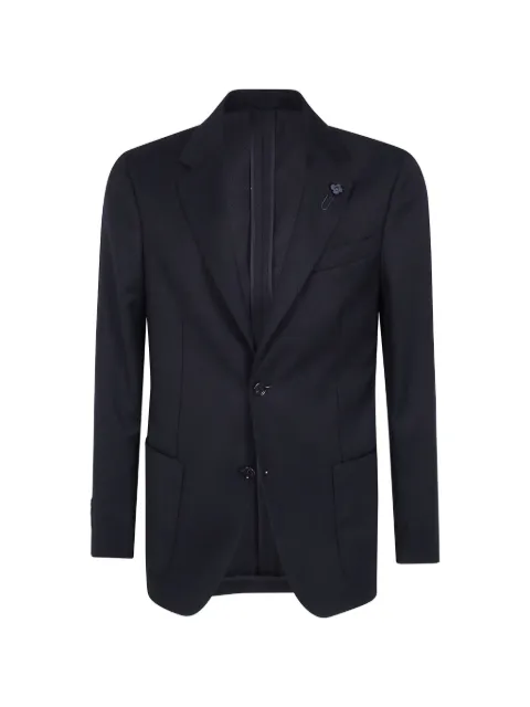 Lardini herringbone-pattern single-breasted blazer Grey CN6202ECN65502